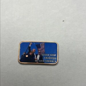 Inspirational Blue Patriotic Pin